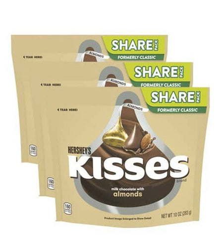 3 Túi Socola Sữa Hạnh Nhân Hershey’s Kisses - Gửi Hoa Về Việt Nam