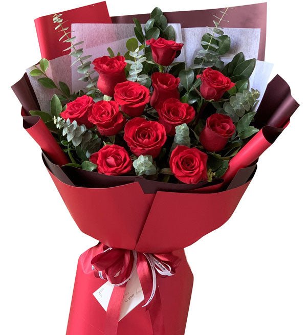 Bó 12 hồng đỏ - Gửi Hoa Về Việt Nam