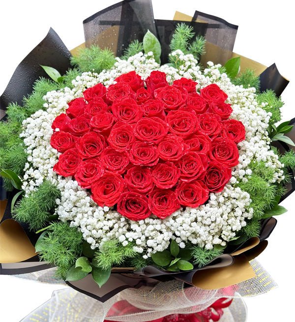 Bó 36 Hồng Đỏ Cho Tình Yêu - Gửi Hoa Về Việt Nam