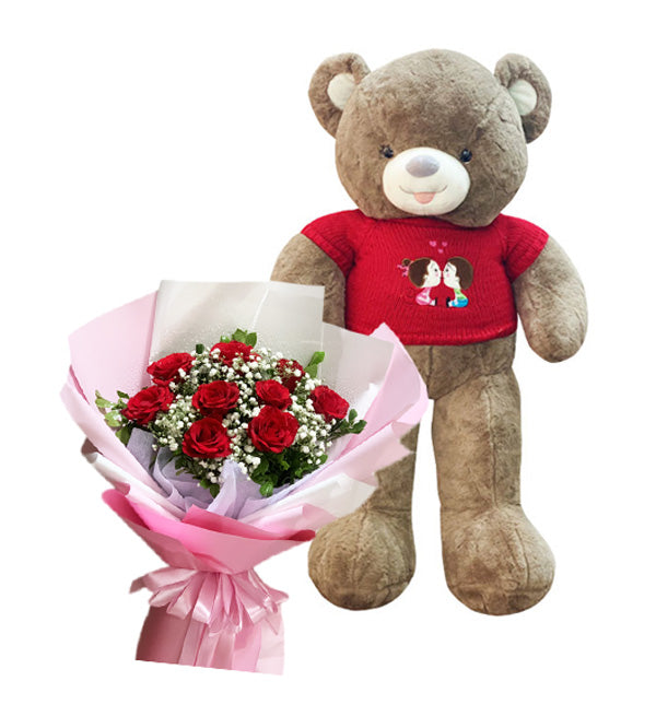 Gấu Teddy và Hoa Hồng