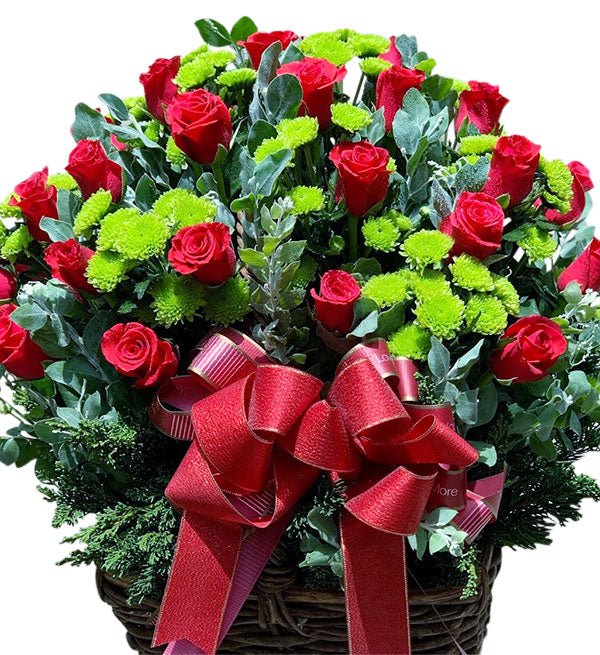 Giỏ Hoa Tình Yêu Đam Mê - Gửi Hoa Về Việt Nam