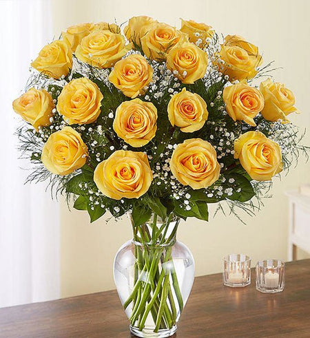 Bình 24 Hoa Hồng Vàng - Gửi Hoa Về Việt Nam