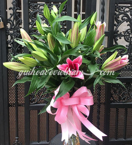 Bình Hoa Ly Hồng - Gửi Hoa Về Việt Nam