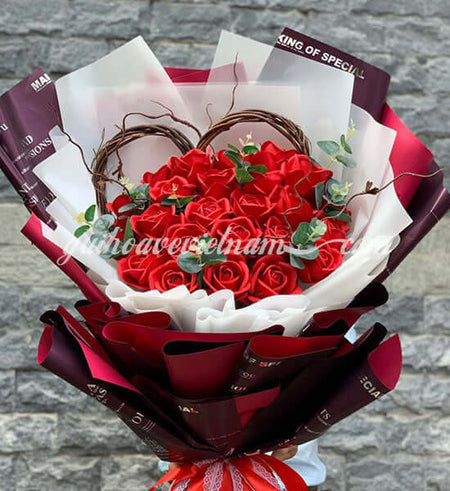 Bó Hoa Hồng Sáp Đỏ - Gửi Hoa Về Việt Nam