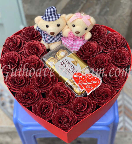 Hoa Hồng Kim Tuyến Đặc Biệt Valentine 01 - Gửi Hoa Về Việt Nam