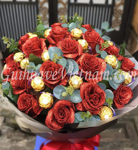 Hoa Hồng kim Tuyến Đặc Biệt Valentine 03 - Gửi Hoa Về Việt Nam