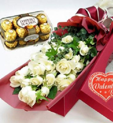 Hộp Hoa Và Chocolate 03 - Gửi Hoa Về Việt Nam