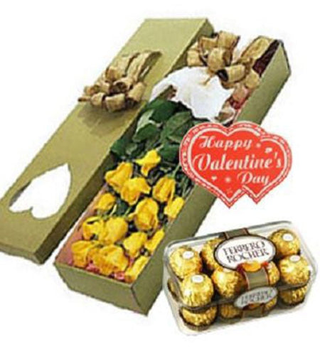 Hộp Hoa Và Chocolate 03 - Gửi Hoa Về Việt Nam