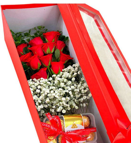 Hộp Hoa Và Chocolate 20/10 01 - Gửi Hoa Về Việt Nam