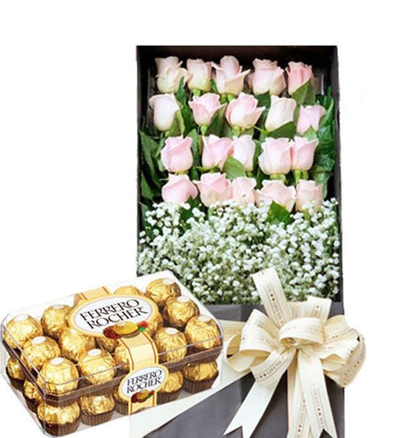 Hộp Hoa Và Chocolate 20/10 03 - Gửi Hoa Về Việt Nam