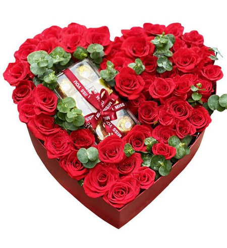 Hộp Hoa Và Chocolate 20/10 04 - Gửi Hoa Về Việt Nam