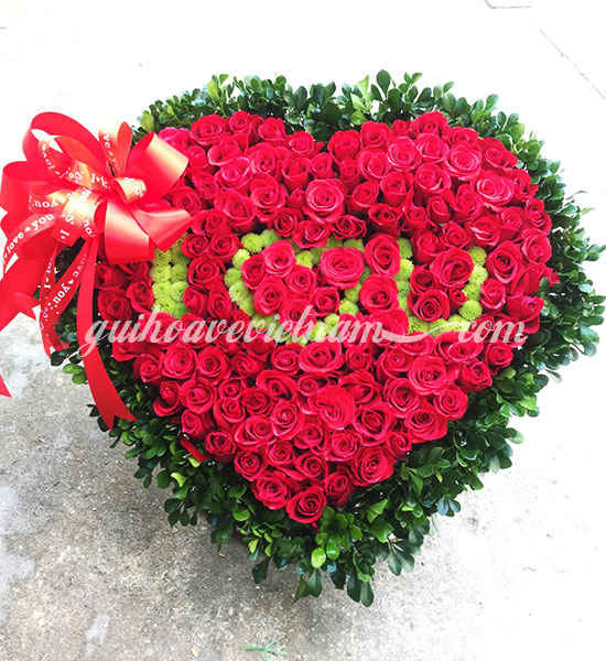 I O U Valentine's Day 99 Hồng Đỏ